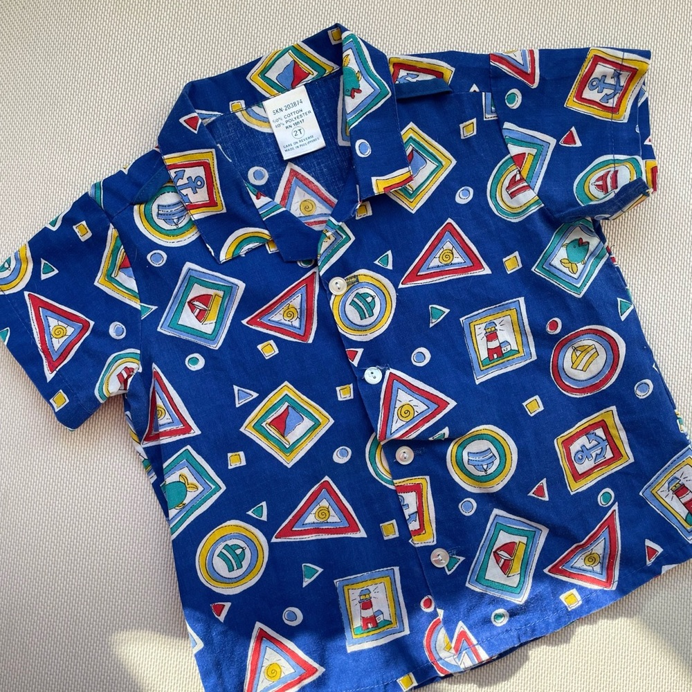 Vintage Colorful nautical design Kids Shirt